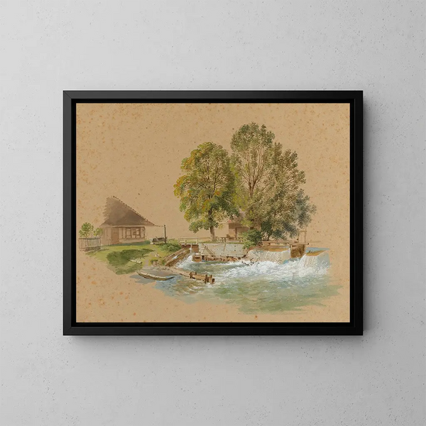 Lock near Schwellenmätteli in Bern - Franz Niklaus König — framed artwork on a wall