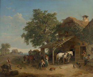 Franz Reinhold - Die Schmiede an der Heeresstrae Die Dorfschmiede.webp