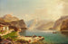 Vue du lac Achensee depuis la Scholastika vers Pertisau - Franz Richard Unterberger — weergave van het kunstwerk