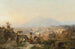 Figuren op een heuvel met uitzicht op Pompeii - Franz Richard Unterberger — weergave van het kunstwerk