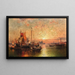 in de Venetiaanse lagune - Franz Richard Unterberger — ingelijst kunstwerk aan de muur