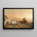 op het veranda met Napels op de achtergrond - Franz Richard Unterberger — ingelijst kunstwerk aan de muur