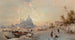 Venetië bij zonsondergang - Franz Richard Unterberger — weergave van het kunstwerk