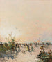 Uitzicht op Venetië vanaf de openbare tuinen - Franz Richard Unterberger — weergave van het kunstwerk