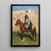 Cavalier caucasien - Franz Roubaud — ingelijst kunstwerk aan de muur