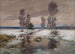 Winterlandschap van een beek - Franz Schreyer — weergave van het kunstwerk