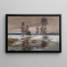 Winterlandschap van een beek - Franz Schreyer — ingelijst kunstwerk aan de muur