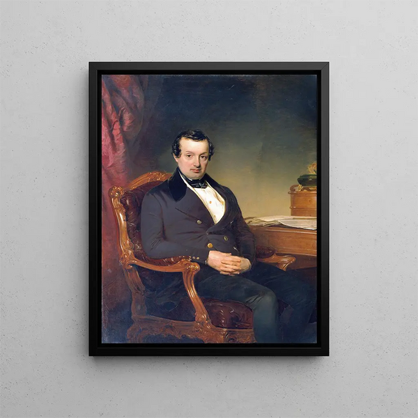The textile manufacturer Hermann Todesco 1791-1844 - Franz Schrotzberg — framed artwork on a wall