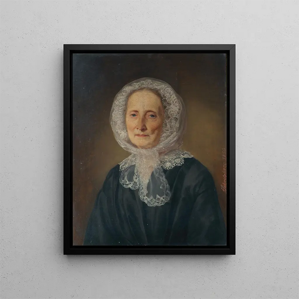 La mère de l'artiste - Franz Schrotzberg — framed artwork on a wall