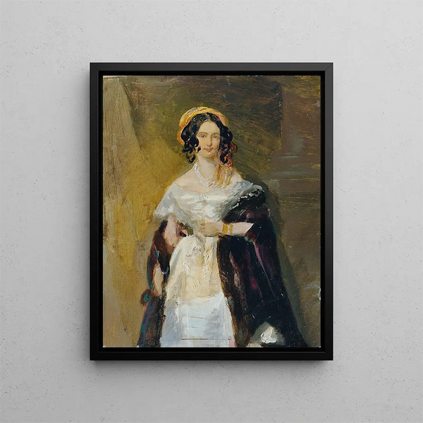 Éléonore Schrotzberg née Stohl, première épouse de l'artiste - Franz Schrotzberg — framed artwork on a wall