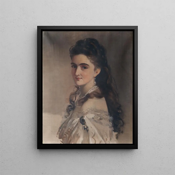 Sidonie Schrotzberg née Stohl, second wife of the artist - Franz Schrotzberg — framed artwork on a wall