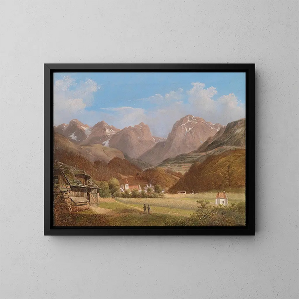 Scene near Krain - Franz Steinfeld — framed artwork on a wall
