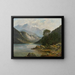 Lac Bader met de Wetterstein - Franz Stephan Paschinger — ingelijst kunstwerk aan de muur