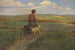 Jong meisje met geiten op de terugweg - Franz Wallischeck — weergave van het kunstwerk