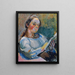 Girl reading - Franz Wiegele — framed artwork on a wall