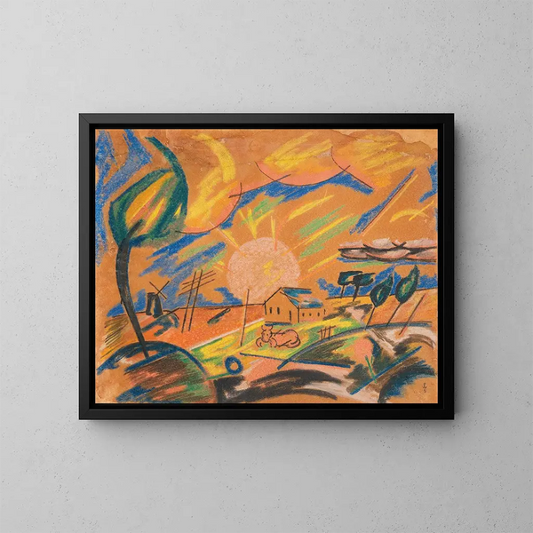 Morning in the Countryside - Franz Wilhelm Seiwert — framed artwork on a wall