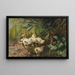 Poussins en een vlinder - Franz Xaver Birkinger — ingelijst kunstwerk aan de muur