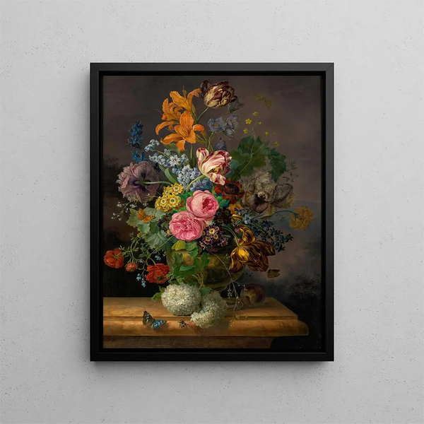 Blumenstück - Franz Xaver Gruber — framed artwork on a wall