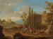 Een landschap met reizigers bij Romeinse ruïnes - Franz de Paula Ferg — weergave van het kunstwerk