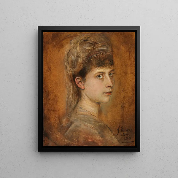 Charlotte de Meiningen, prinses van Pruisen - Franz von Lenbach — ingelijst kunstwerk aan de muur
