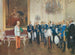 van Franz von Matsch | Schilderij De Duitse keizerlijke prinsen brengen hulde aan keizer Franz-Joseph — weergave van het kunstwerk