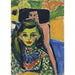 Fränzi voor een gesculpteerde stoel - Ernst Ludwig Kirchner — gepresenteerd in een interieur