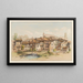 Fribourg, Zwitserland, wijk de la Neuveville - Frédéric François d'Andiran — ingelijst kunstwerk aan de muur