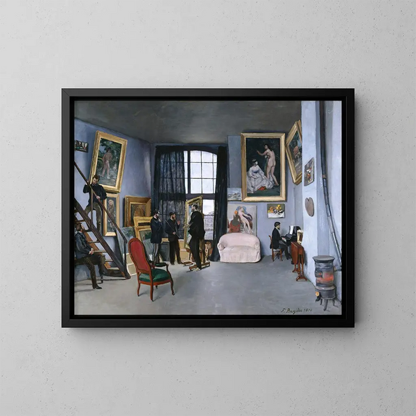 Le Studio de Bazille - Frédéric Bazille — framed artwork on a wall