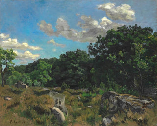 Landschap in Chailly - Frédéric Bazille — weergave van het kunstwerk