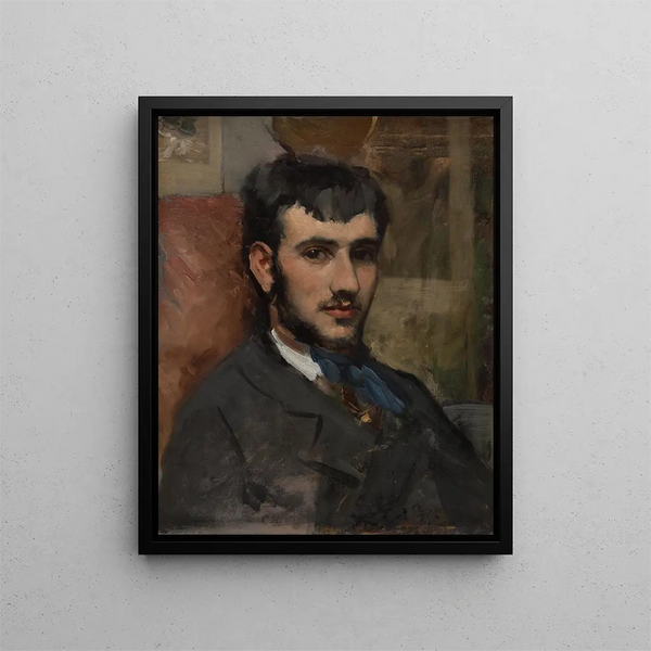 Portrait of Renoir - Frédéric Bazille — framed artwork on a wall