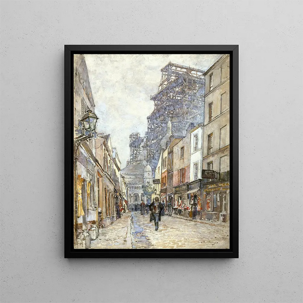 Frdric Houbron - La rue du ChevalierdelaBarre avec le SacrCur en construction.webp