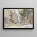 Straat Hermel Montmartre - Frédéric Houbron — ingelijst kunstwerk aan de muur