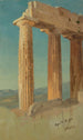 Kolommen van het Parthenon Athene - Frederic Edwin Church — weergave van het kunstwerk