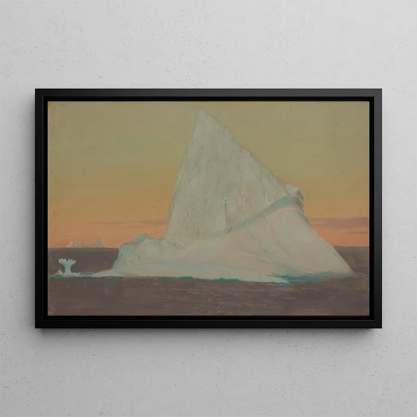 IJsberg en ijsklank - Frederic Edwin Church — ingelijst kunstwerk aan de muur