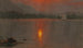 Zonsondergang op het meer Millinocket - Frederic Edwin Church — weergave van het kunstwerk