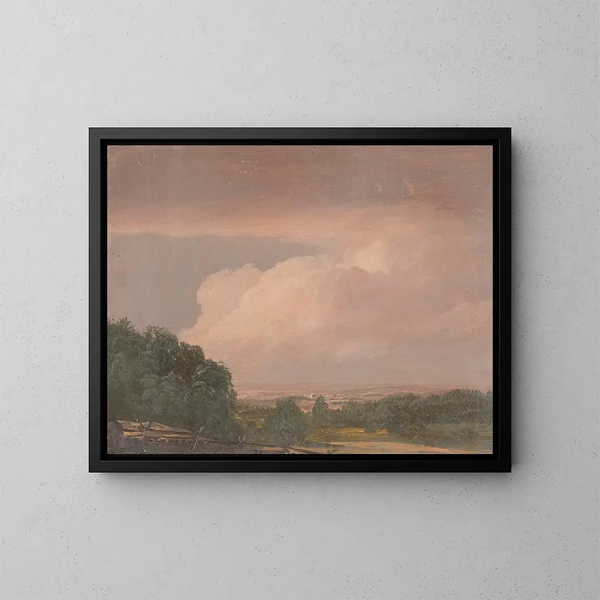 Landschap waarschijnlijk uit de Hudson-vallei - Frederic Edwin Church — ingelijst kunstwerk aan de muur