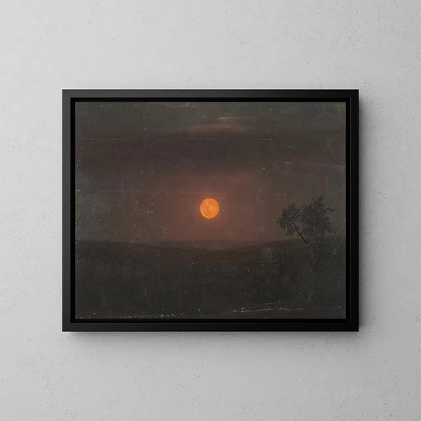 van de Kerkhof bij maanlicht - Frederic Edwin Church — ingelijst kunstwerk aan de muur