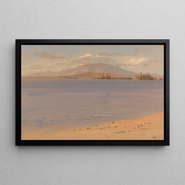 van Mont Katahdin vanaf het Millinocket-meer - Frederic Edwin Church — ingelijst kunstwerk aan de muur