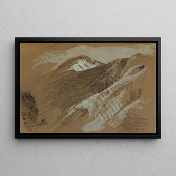 Landschap met berg, Jamaica, Antillen - Frederic Edwin Church — ingelijst kunstwerk aan de muur