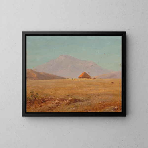 Plateau montagneux avec une cabane - Frederic Edwin Church — ingelijst kunstwerk aan de muur