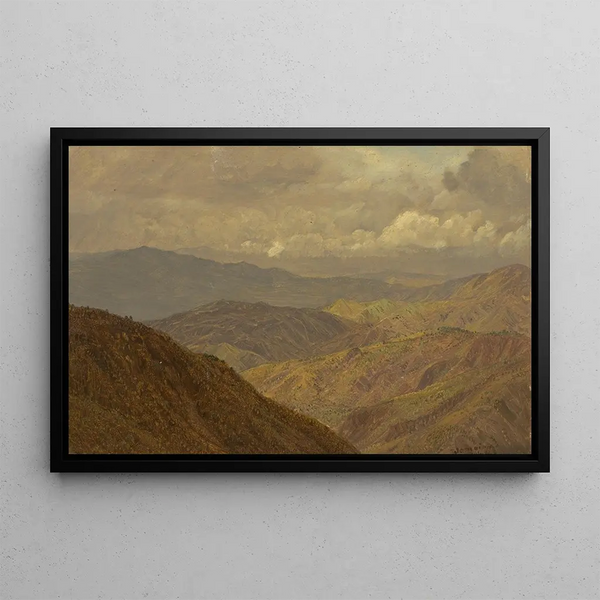 Landschapschilderij bergachtig II - Frederic Edwin Church — ingelijst kunstwerk aan de muur