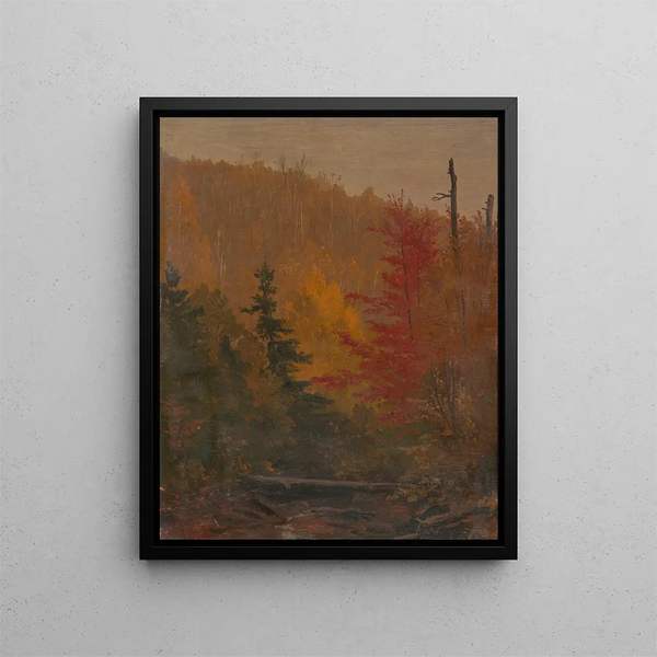 waarschijnlijk nabij Katahdin in de herfst - Frederic Edwin Church — ingelijst kunstwerk aan de muur