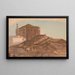 van daken nabij Sant'Andrea delle Fratte vanaf de Pincio, Rome - Frederic Edwin Church — ingelijst kunstwerk aan de muur