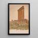 Ruïnes van de Tempel van Zeus Baalbek - Frederic Edwin Church — ingelijst kunstwerk aan de muur
