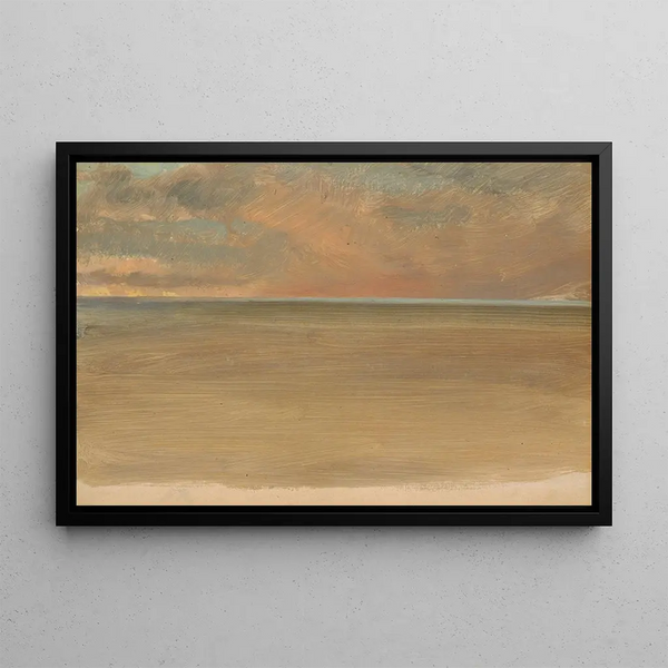 Maritiem landschap met ijskap op de achtergrond - Frederic Edwin Church — ingelijst kunstwerk aan de muur