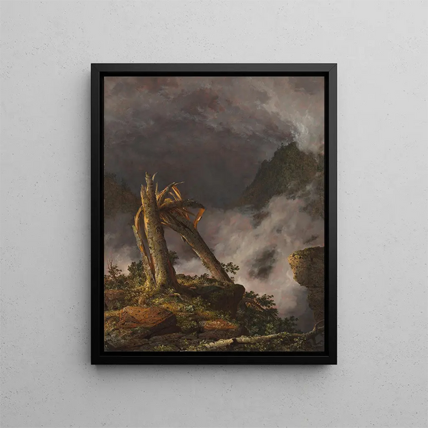 Storm in de bergen - Frederic Edwin Church — ingelijst kunstwerk aan de muur