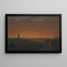 Zonsondergang in Hudson New York - Frederic Edwin Church — ingelijst kunstwerk aan de muur