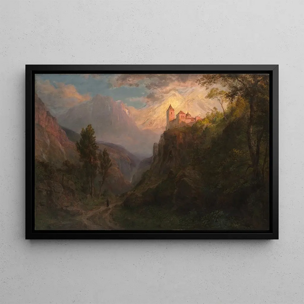 Het klooster van San Pedro Notre-Dame des Neiges - Frederic Edwin Church — ingelijst kunstwerk aan de muur