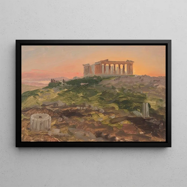 Het Parthenon vanaf het zuidoosten - Frederic Edwin Church — ingelijst kunstwerk aan de muur