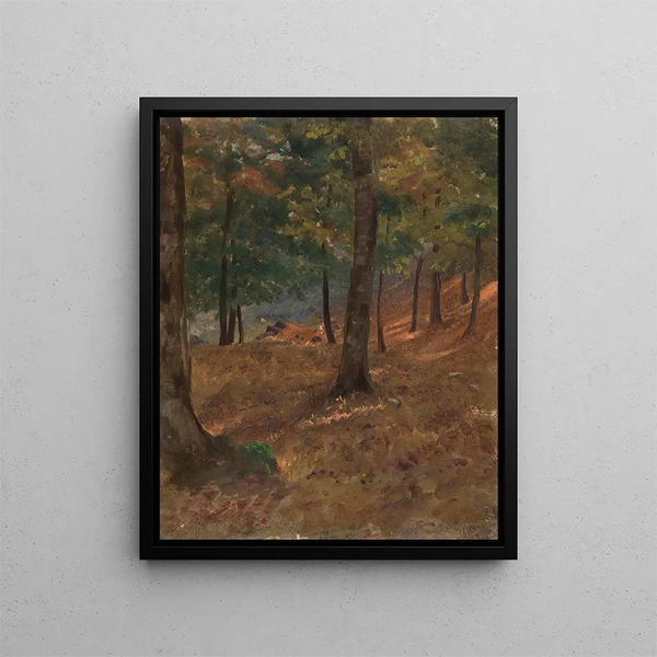 Bosrijke scène - Frederic Edwin Church — ingelijst kunstwerk aan de muur